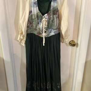 Lord of the Rings Bohemian Maxi Dress with Lace-Up Front
